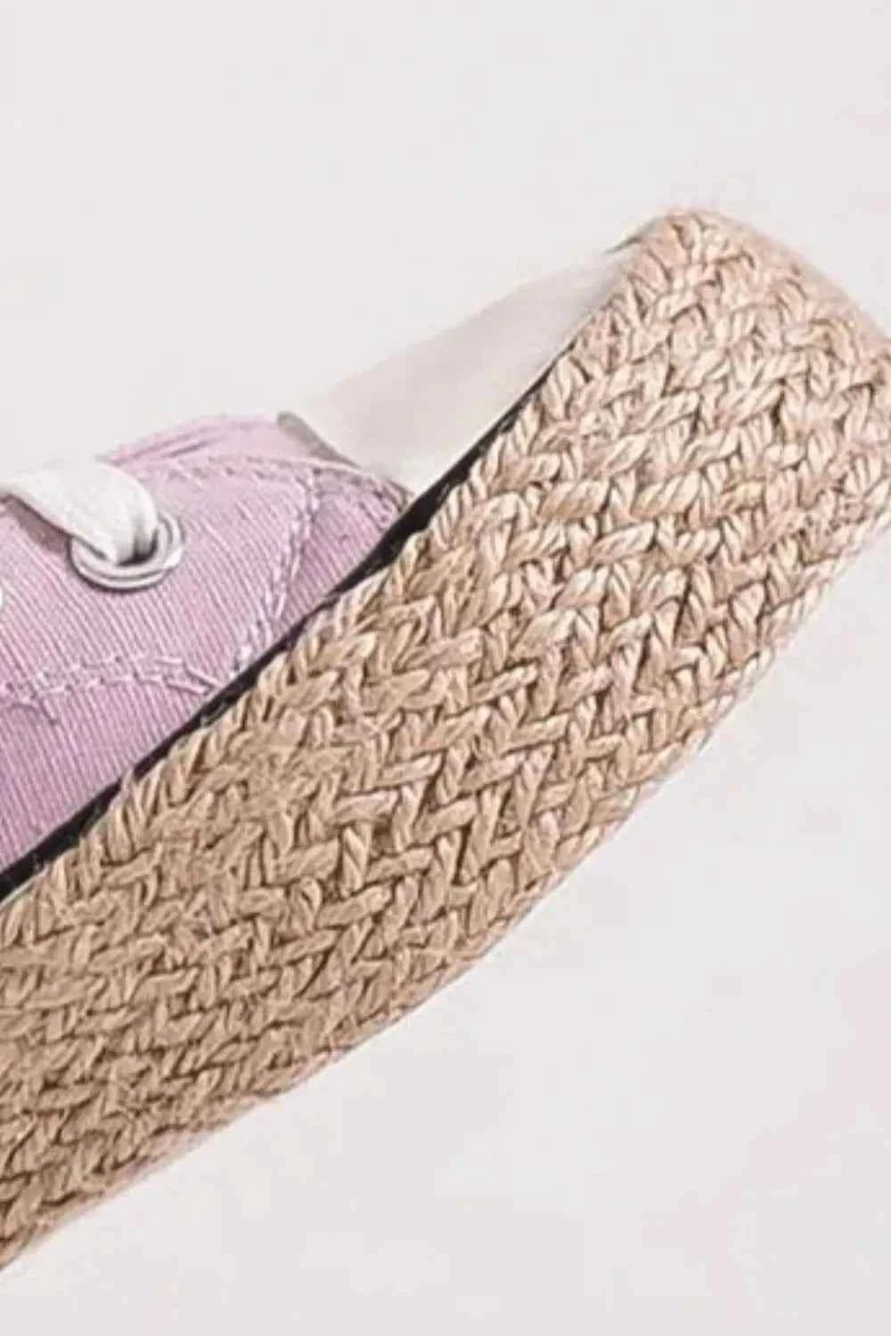 Beast Fashion Lace Up Woven Espadrille Sole Sneakers