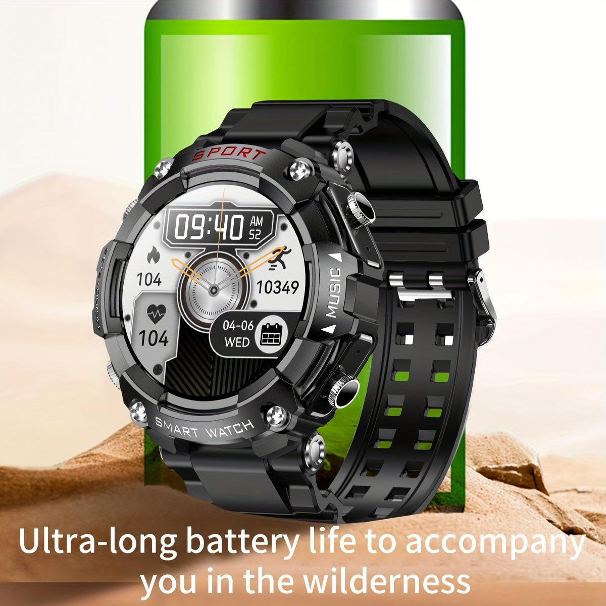 SmartFit Pro: All-in-One Smart Watch with TWS Earbuds, Fitness Tracker & MP3 Player