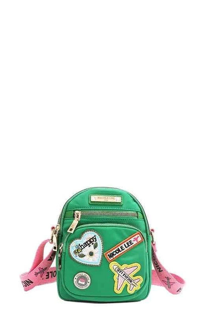 Nicole Lee USA Color Patch Crossbody Bag Green One Size