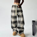 Premium Elite Oh Full Size Plaid Wide Leg Overalls with Pockets