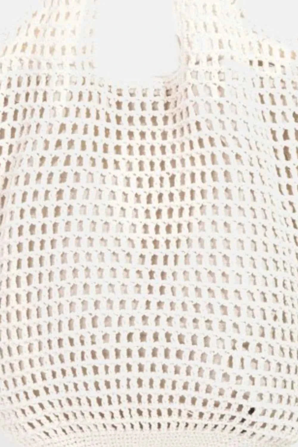 Fame Braided Mesh Hobo Shoulder Tote Bag