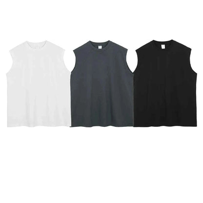 Men's Solid Color Round Neck Tank