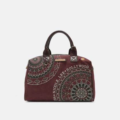Nicole Lee USA rhinestone Decor Boston Bag Wine One Size