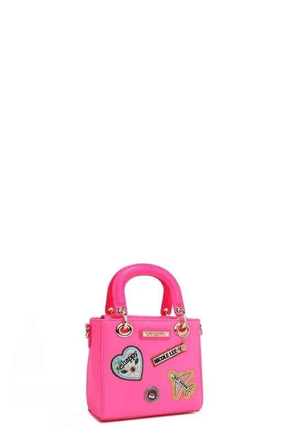 Nicole Lee USA Color Patch Handbag with Top Handle