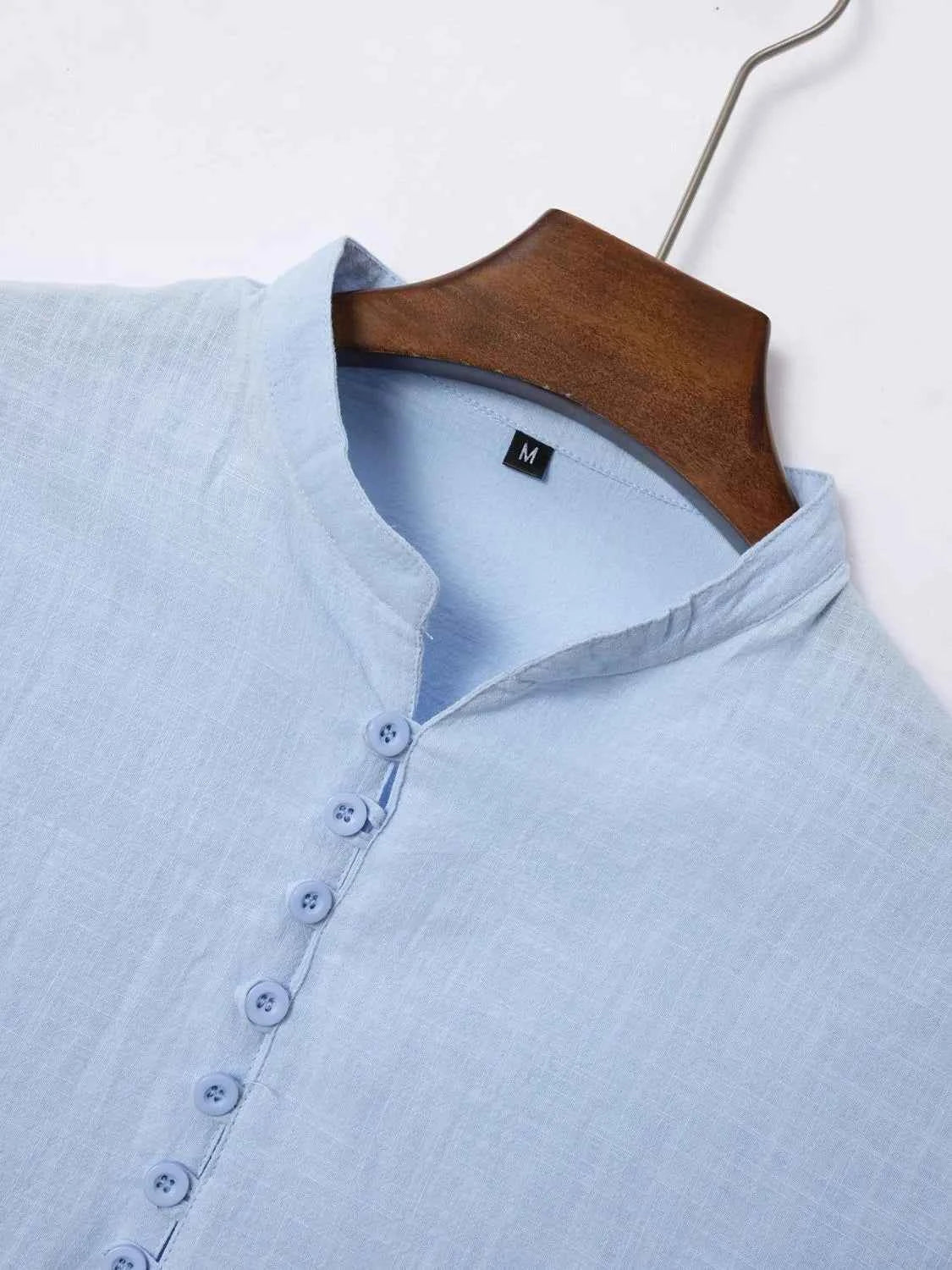Men's Full Size Button Detail Short Sleeve Polo Plus Size