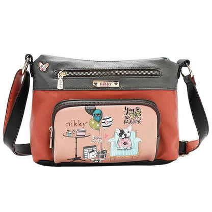 Nicole Lee USA Eco-Leather Adjustable Strap Crossbody Bag Black One Size