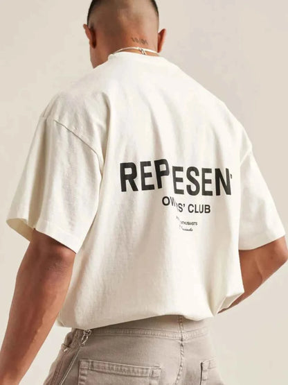 Men's Plus Size Letter Round Neck Half Sleeve T-Shirt