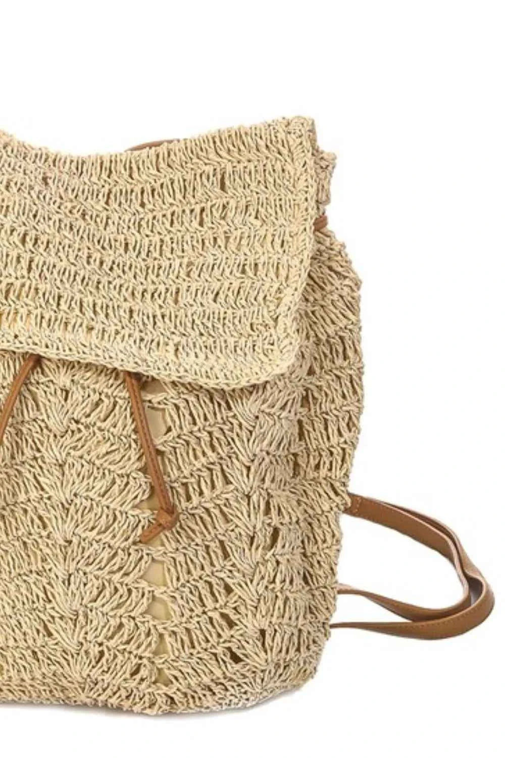 Straw Braided Fashion Backpack