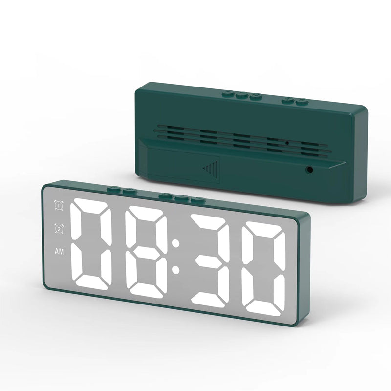 Dual-Purpose Digital Clock | Voice-Activated Temperature Clock - My Store Dark Green