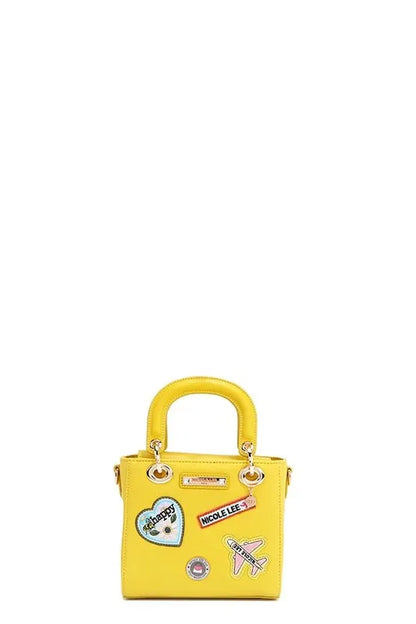 Nicole Lee USA Color Patch Handbag with Top Handle
