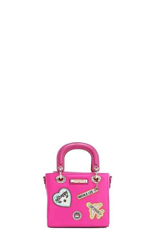 Nicole Lee USA Color Patch Handbag with Top Handle