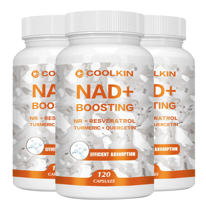 NAD + Boosting - with Trans-resveratrol, Quercetin - Enhance Cell Vitality and Help Cell Repair, Anti-aging - 120 Capsules Three - Best choice United States