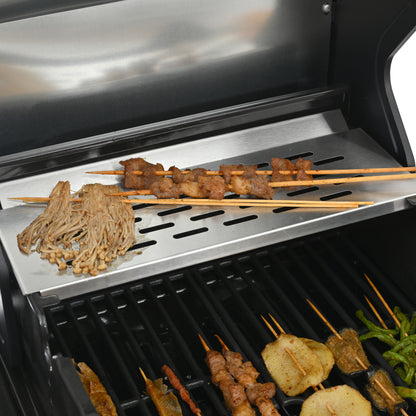 Multi Function Burner Gas Grill Barbecue Frying Pizza Covered Combination
