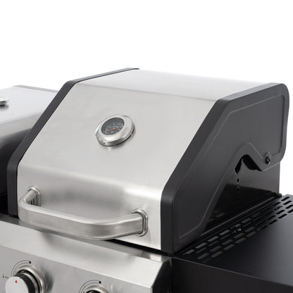 Multi Function Burner Gas Grill Barbecue Frying Pizza Covered Combination