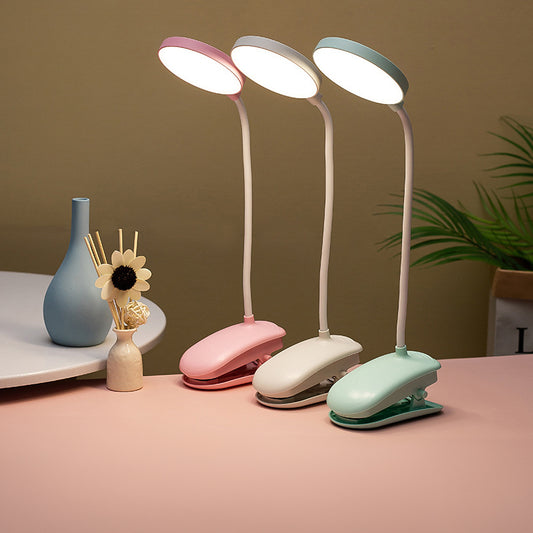 Rechargeable LED Desk Lamp - Eye Protection & Dual Purpose Clamp for Dorms & Bedrooms