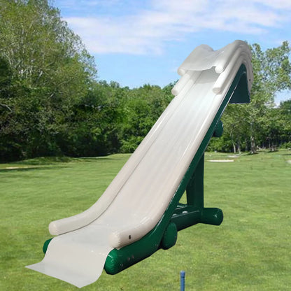 Factory customized high quality water sports games inflatable yacht water slide green