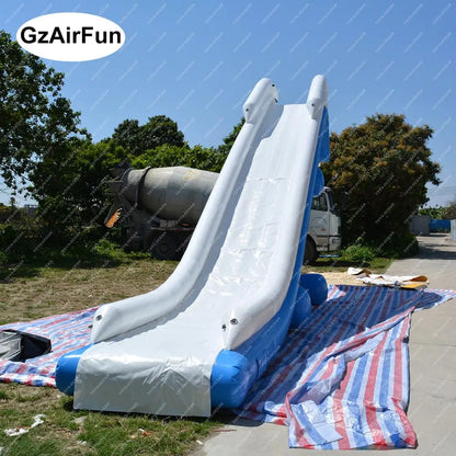 Factory customized high quality water sports games inflatable yacht water slide