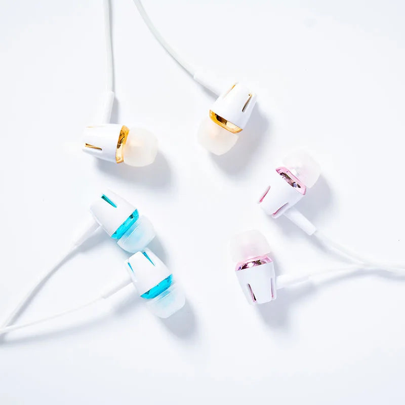 Luminous Headset 3.5mm Plug Wired Glowing Earphone with Mic Volume Control Bass Earbud for IPhone Samsung Huawei Xiaomi Phone Pc