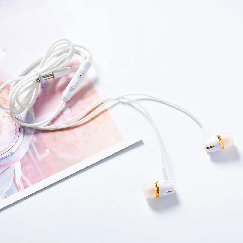 Luminous Headset 3.5mm Plug Wired Glowing Earphone with Mic Volume Control Bass Earbud for IPhone Samsung Huawei Xiaomi Phone Pc