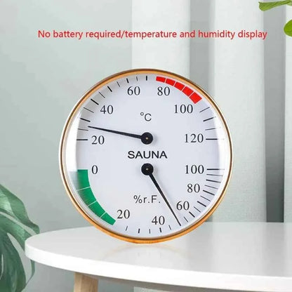 Sauna Room 2 In 1 Thermometer Hygrometer Indoor Humidity Temperature Meter Gauge For Bathroom Sweat Streamroom Hydrometer Pt m