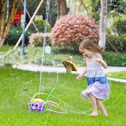 Space Rocket Octopus Sprinkler Water Toy Automatic Rotation Fun Spray Water Children's Water Playing Outdoor Toys