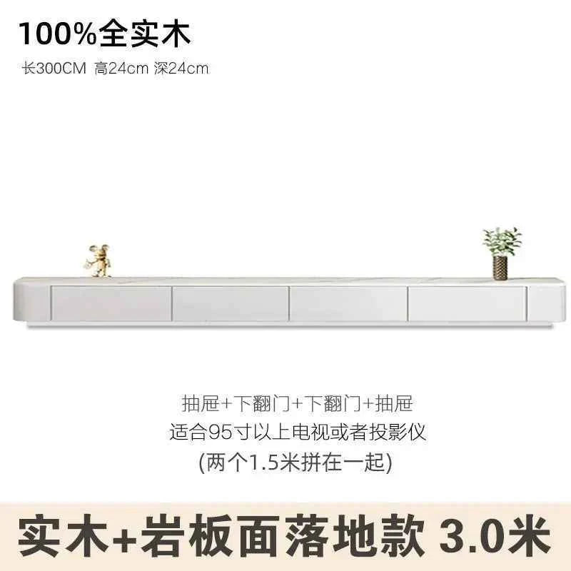 Modern Luxury Coffee Table Cabinet Combo - Space-Saving Living Room Furniture White 3.0 meters sol