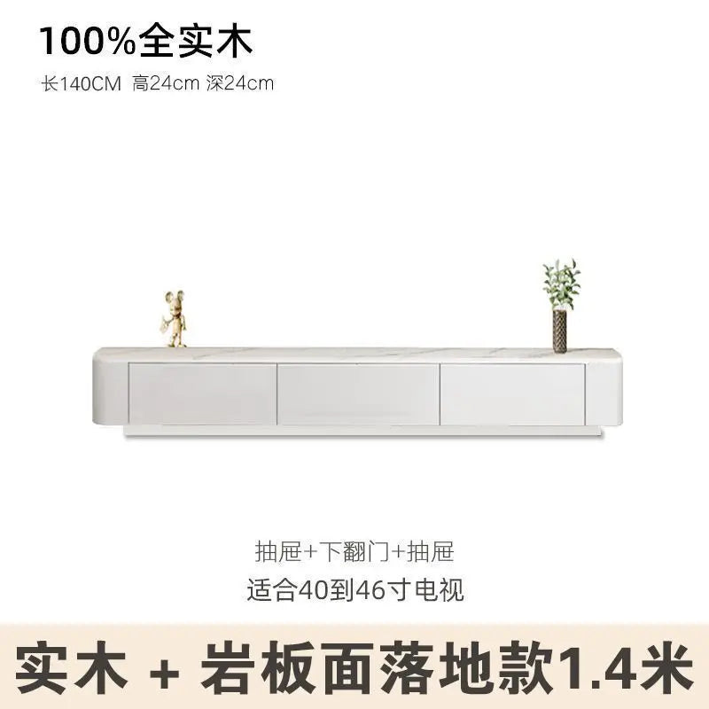 Modern Luxury Coffee Table Cabinet Combo - Space-Saving Living Room Furniture White 1.4 meters sol
