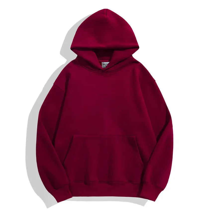 500GSM Heavy Weight Fashion Men's Hoodies - New Autumn Winter Collection Red CHINA