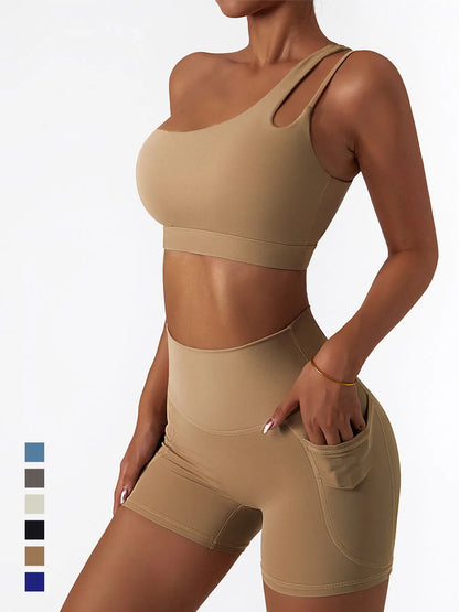 Premium Seamless Yoga Set - Ribbed White Two-Piece Fitness Outfit