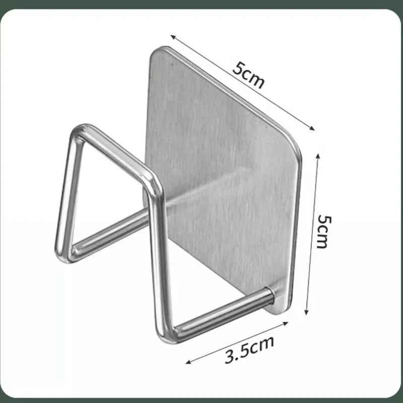 Kitchen Non Perforated Stainless Steel Storage Rack, Wall Mounted Pot Cover Rack, Cabinet Bottom Cutting Board Storage Rack