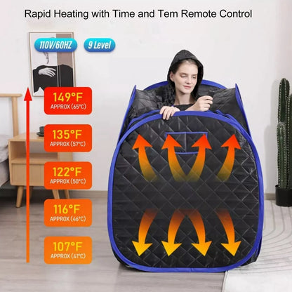 Portable Steam Sauna Tent Full Size Personal Steam Sauna Personal Home Spa with Remote Control