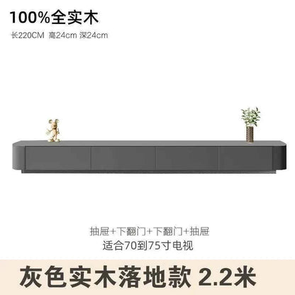 Modern Luxury Coffee Table Cabinet Combo - Space-Saving Living Room Furniture Gray 2 meters 2 soli