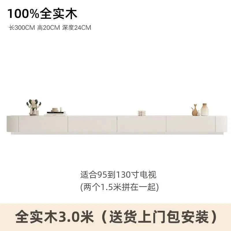Modern Luxury Coffee Table Cabinet Combo - Space-Saving Living Room Furniture White 3-meter solid