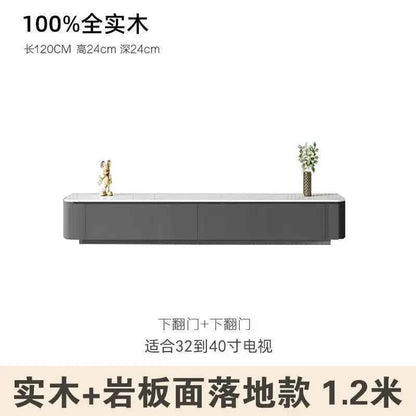 Modern Luxury Coffee Table Cabinet Combo - Space-Saving Living Room Furniture grey 1.2 meters soli