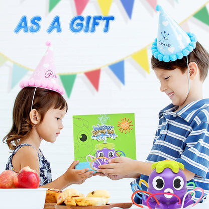 Space Rocket Octopus Sprinkler Water Toy Automatic Rotation Fun Spray Water Children's Water Playing Outdoor Toys