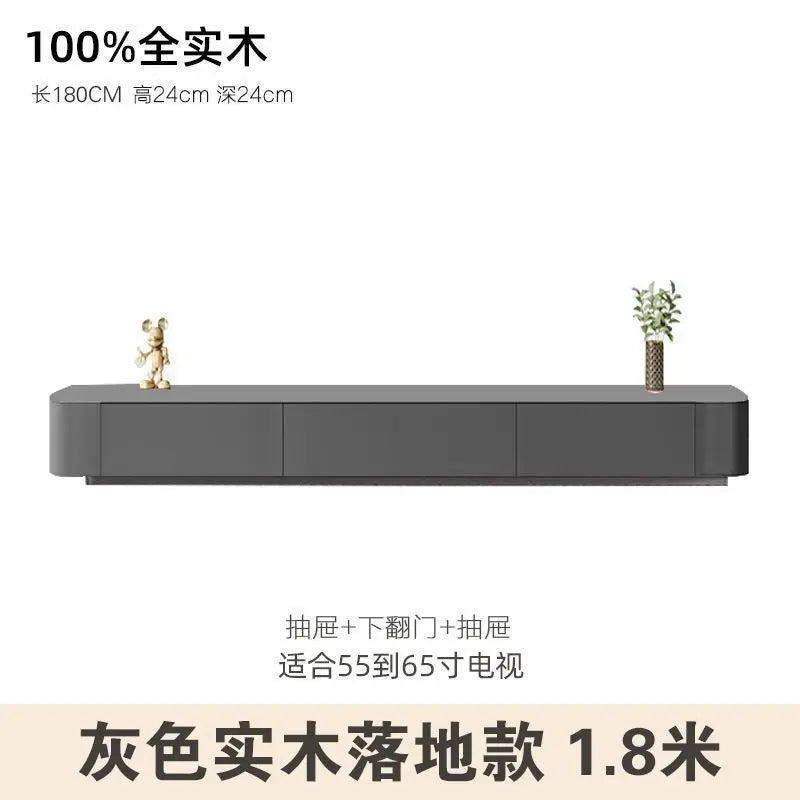 Modern Luxury Coffee Table Cabinet Combo - Space-Saving Living Room Furniture Grey 1.8 meters soli