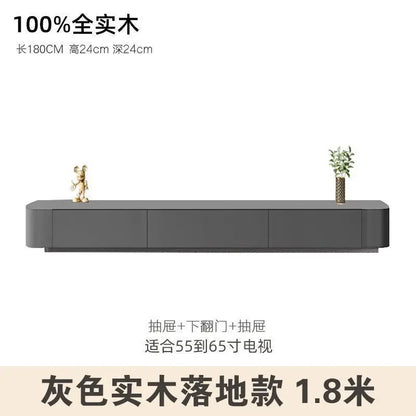 Modern Luxury Coffee Table Cabinet Combo - Space-Saving Living Room Furniture Grey 1.8 meters soli