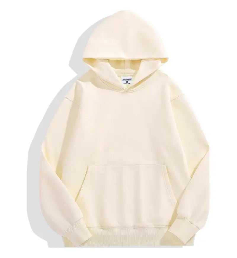 500GSM Heavy Weight Fashion Men's Hoodies - New Autumn Winter Collection Beige CHINA