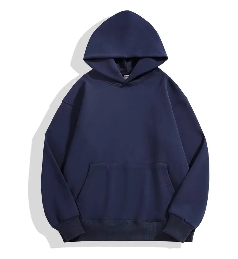 500GSM Heavy Weight Fashion Men's Hoodies - New Autumn Winter Collection Navy Blue CHINA