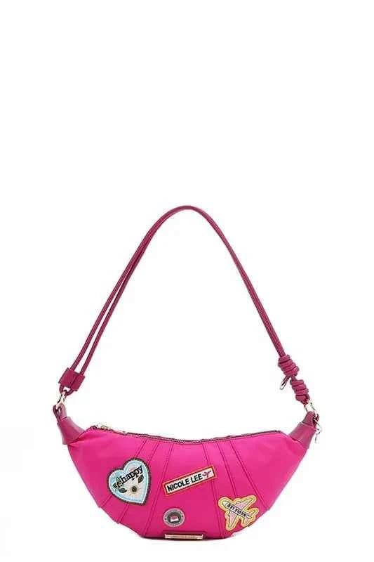 Nicole Lee USA Color Patch Croissant Bag