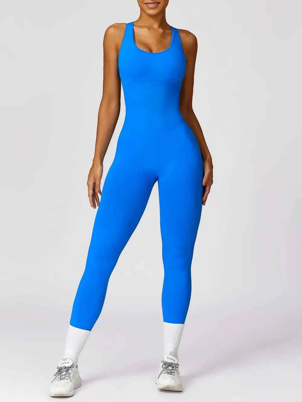Cutout Racerback Active Jumpsuit