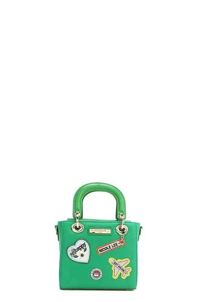 Nicole Lee USA Color Patch Handbag with Top Handle