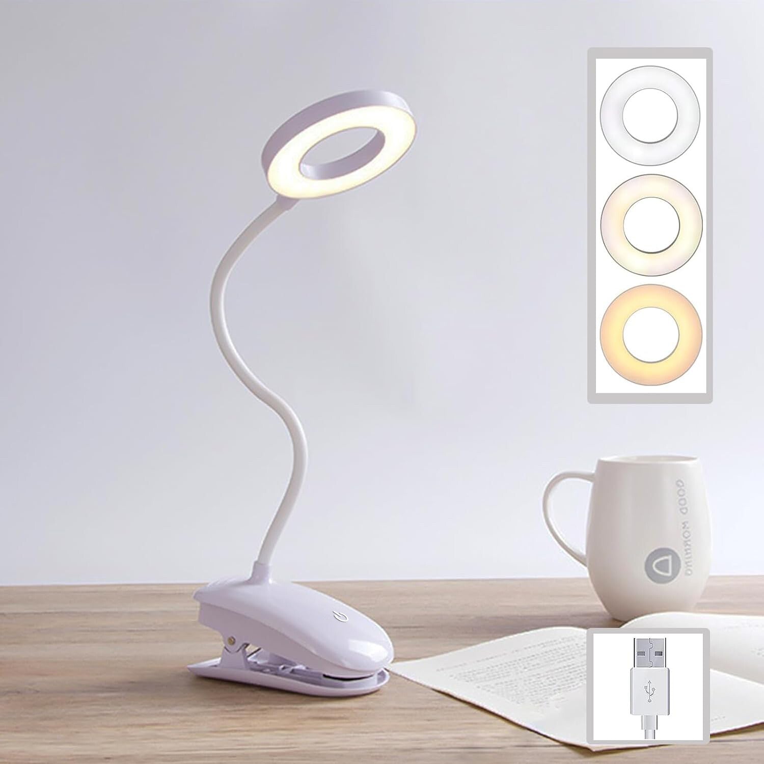Signature Rechargeable LED Desk Lamp - Eye Protection & Dual Purpose Clamp for Dorms & Bedrooms