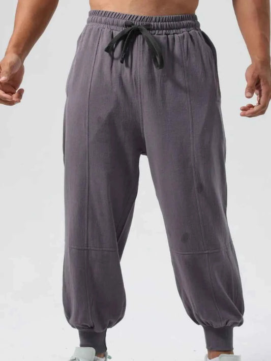 Men's Drawstring Joggers Dark Gray