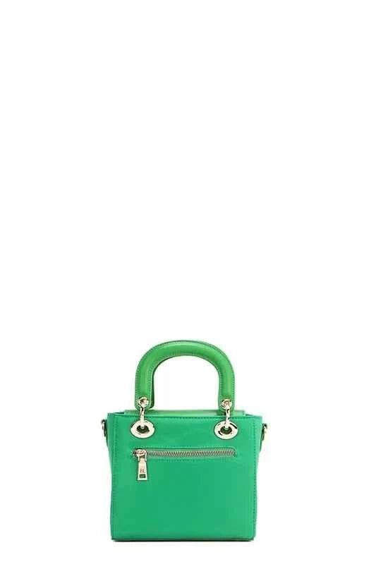 Nicole Lee USA Color Patch Handbag with Top Handle