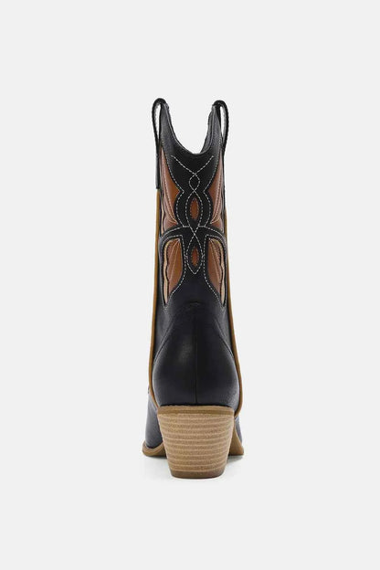 Beast Fashion Butterfly Cut Detail Point Toe Boots - Trendy Footwear