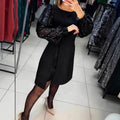Signature Oh Frill Notched Puff Sleeve Babydoll Mini Dress