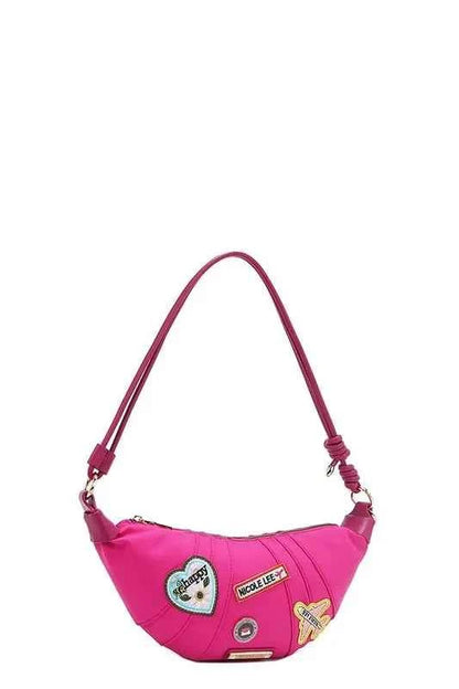 Nicole Lee USA Color Patch Croissant Bag