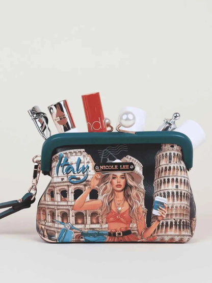 Nicole Lee USA Chelsea Pearl Kiss-Lock Coin Purse Black One Size