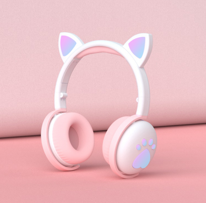 Bluetooth Cat Ear Headphones - Stylish & Fun